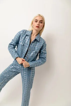 Bambi Sequin Denim Jacket