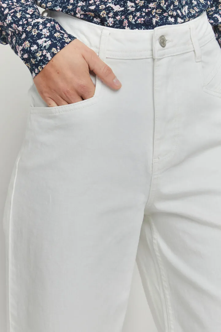 Byoung Bykato Wide Leg Jeans Off White