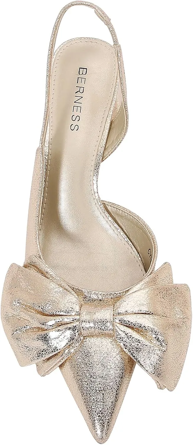 Cynthia - Womens Block Heel Pointed Toe Slingback