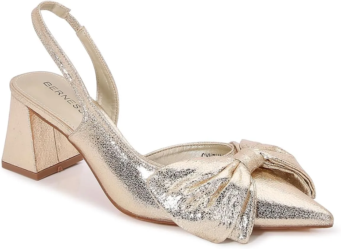Cynthia - Womens Block Heel Pointed Toe Slingback