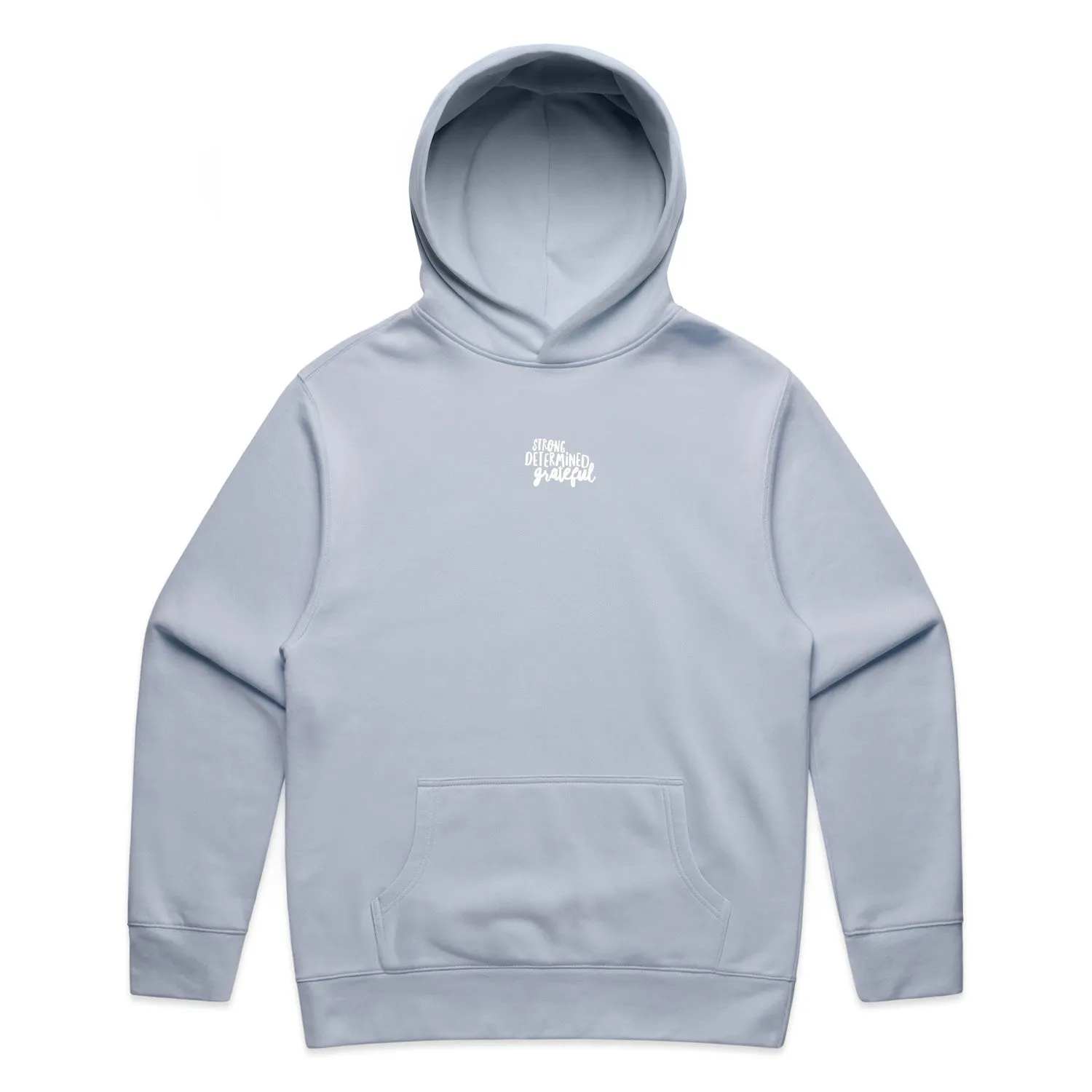 Deluxe Relaxed Worthy Beautiful Brave HOODIE - Powder Blue