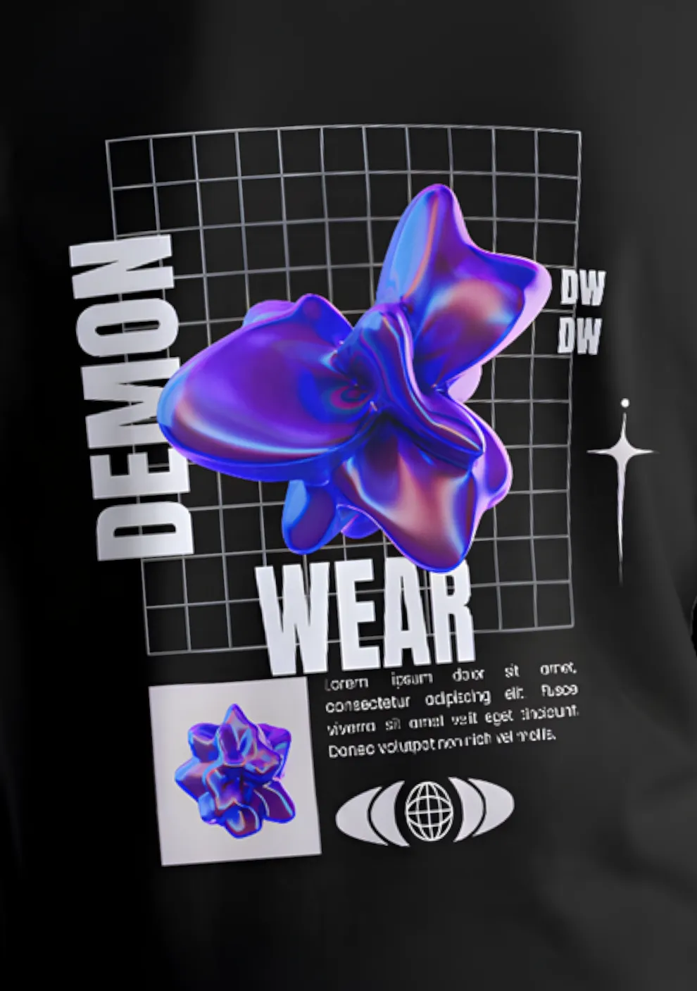 Demon Wear Relaxed Fit Black Hoodie For Men By DemonWear