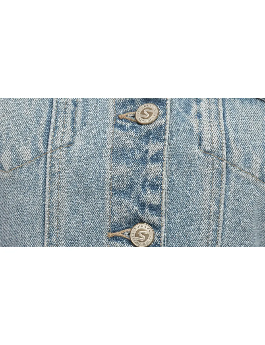 Denim Mid Wash Color jacket - S