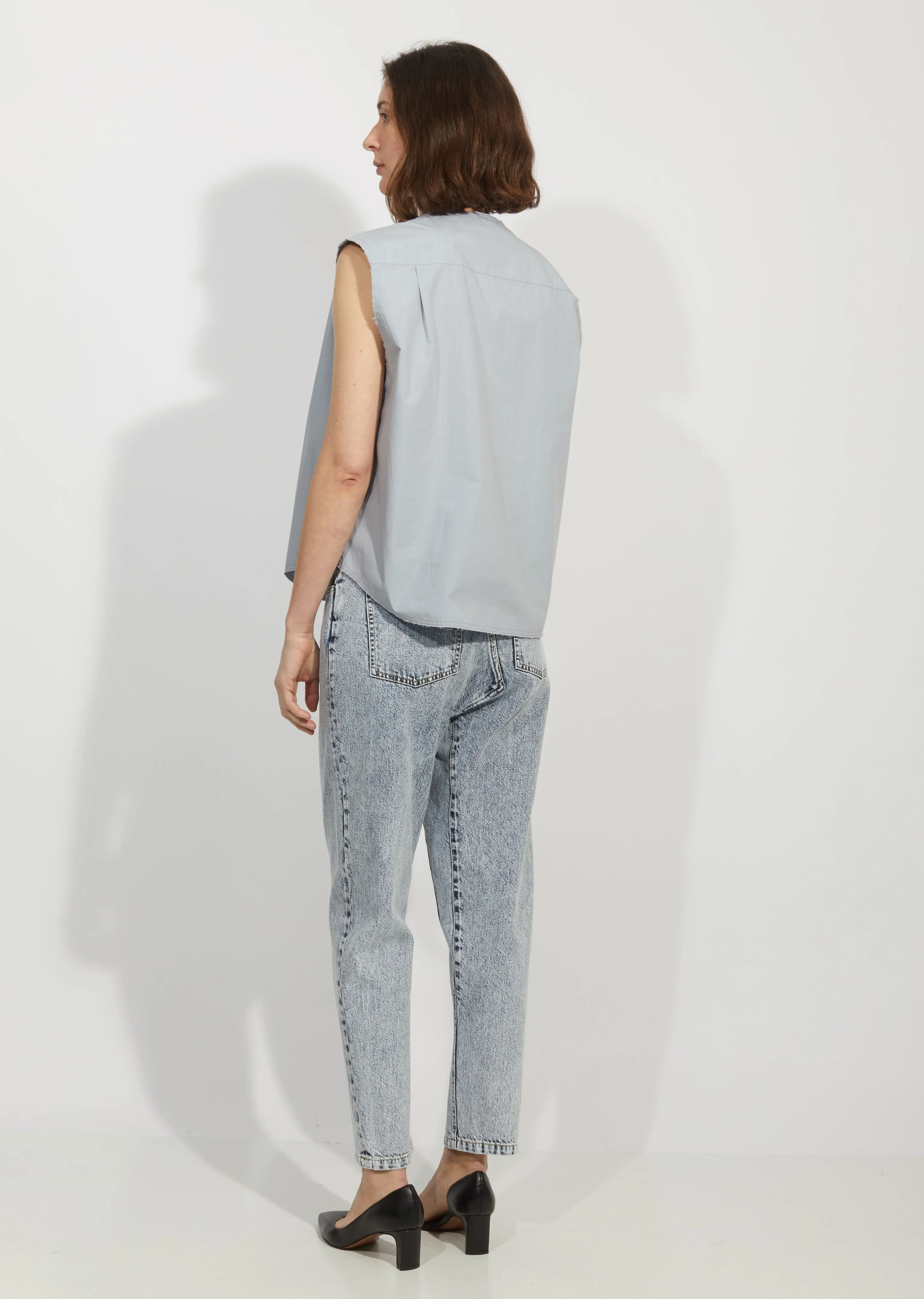 Draped Placket Oversized Top