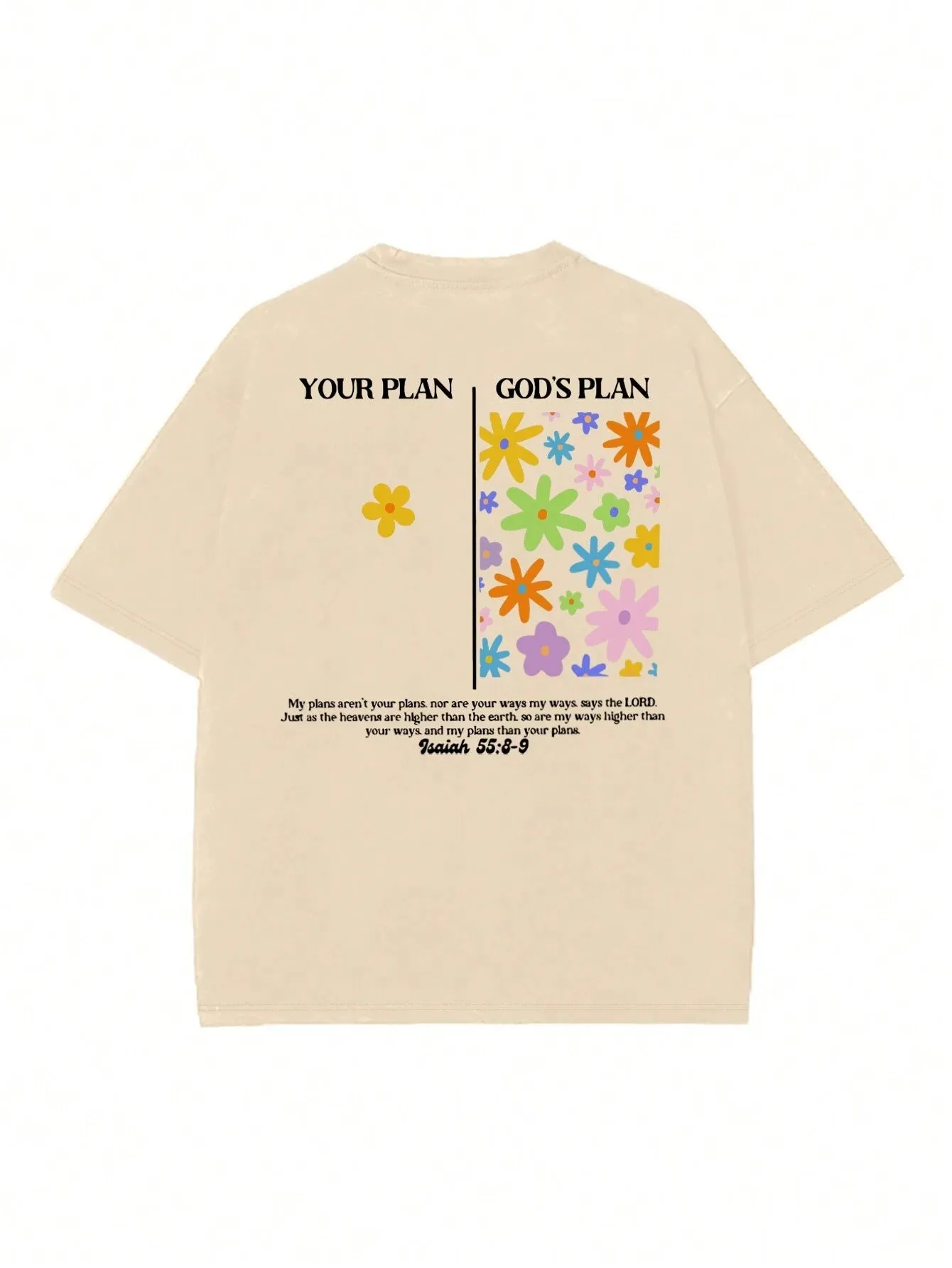 Ezwear Women'S Summer Loose Fit Casual T-Shirt with Slogan, Flower Print, round Neck and Dolman Sleeves