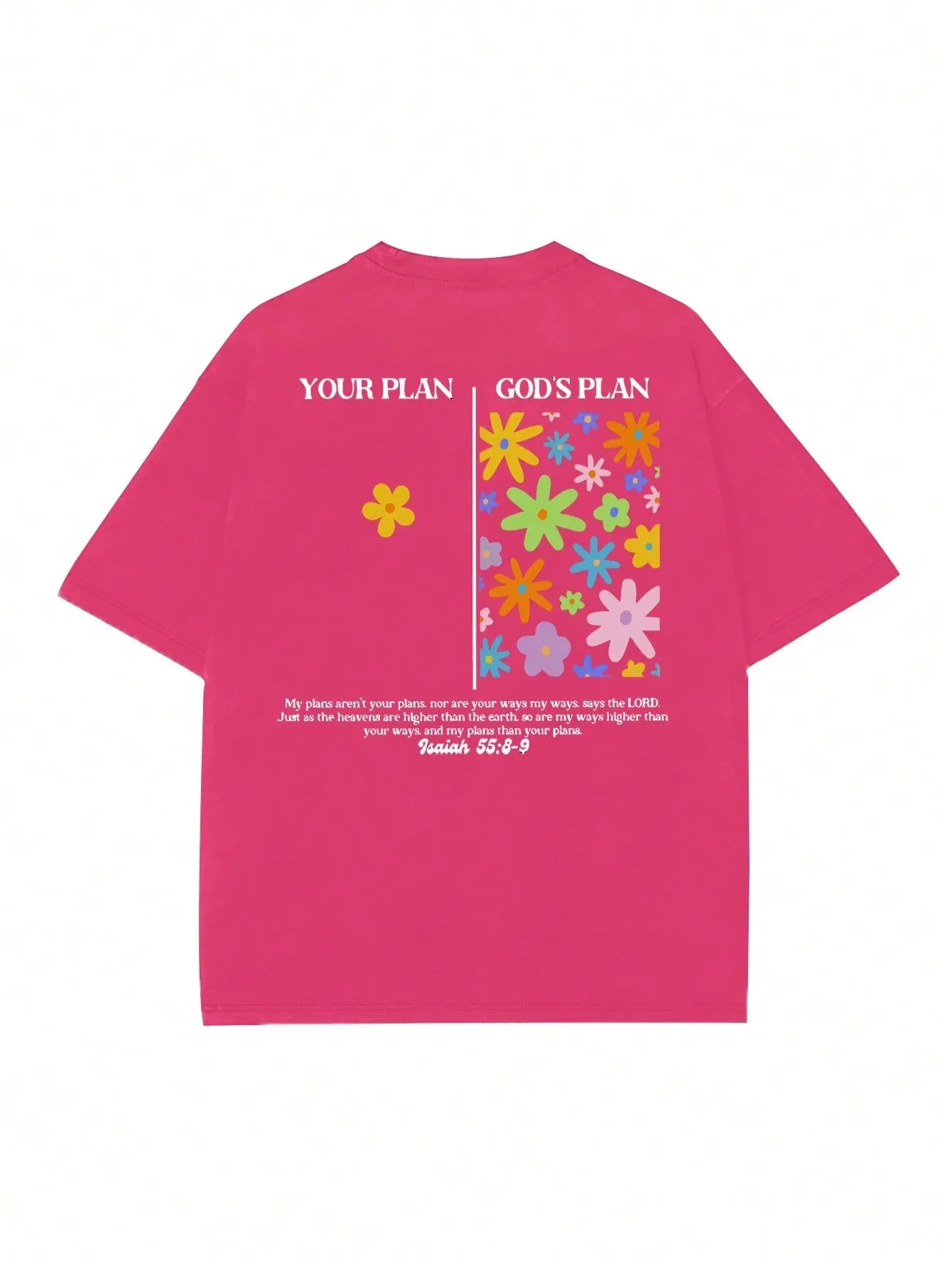 Ezwear Women'S Summer Loose Fit Casual T-Shirt with Slogan, Flower Print, round Neck and Dolman Sleeves