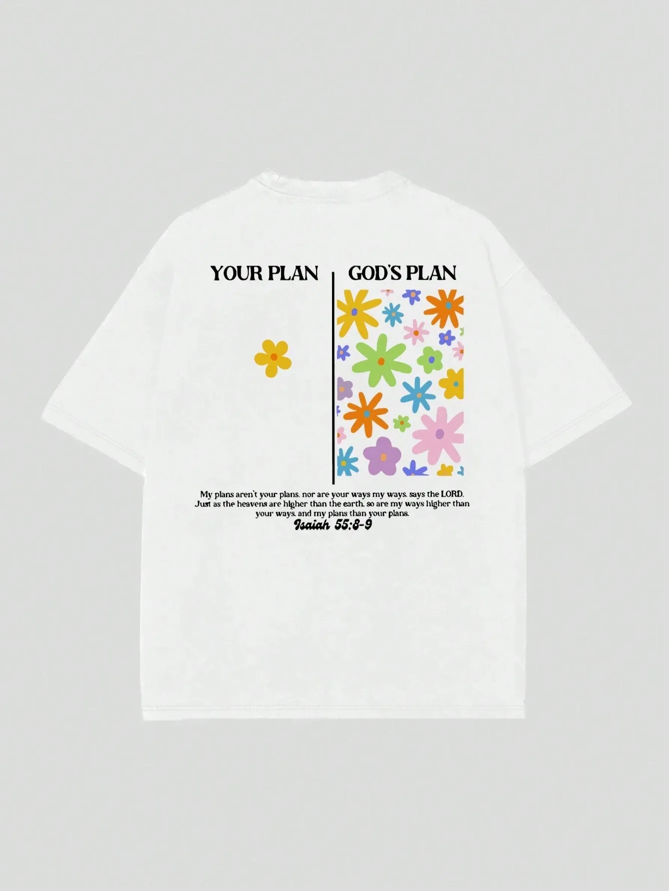 Ezwear Women'S Summer Loose Fit Casual T-Shirt with Slogan, Flower Print, round Neck and Dolman Sleeves