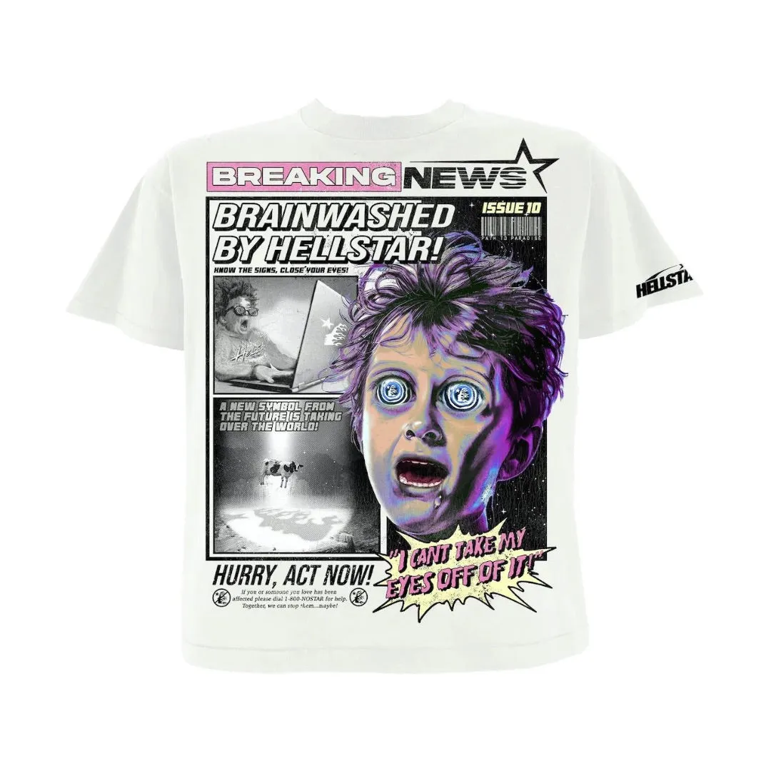HELLSTAR BREAKING NEWS T-SHIRT WHITE