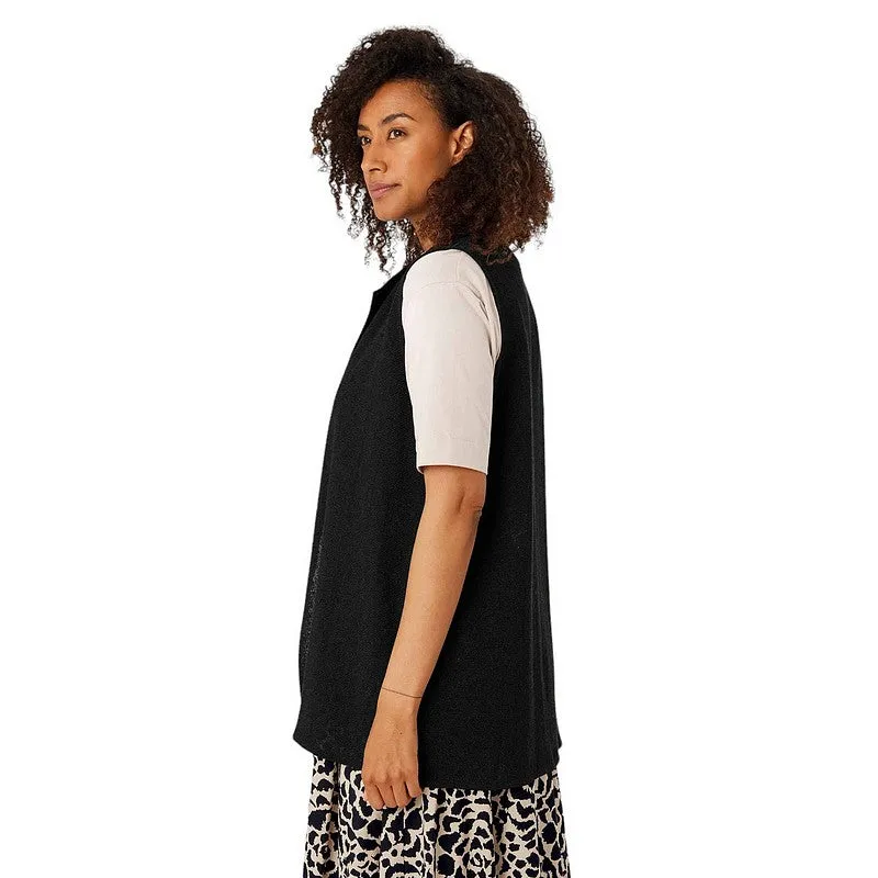 Jett Boucle Waistcoat Black