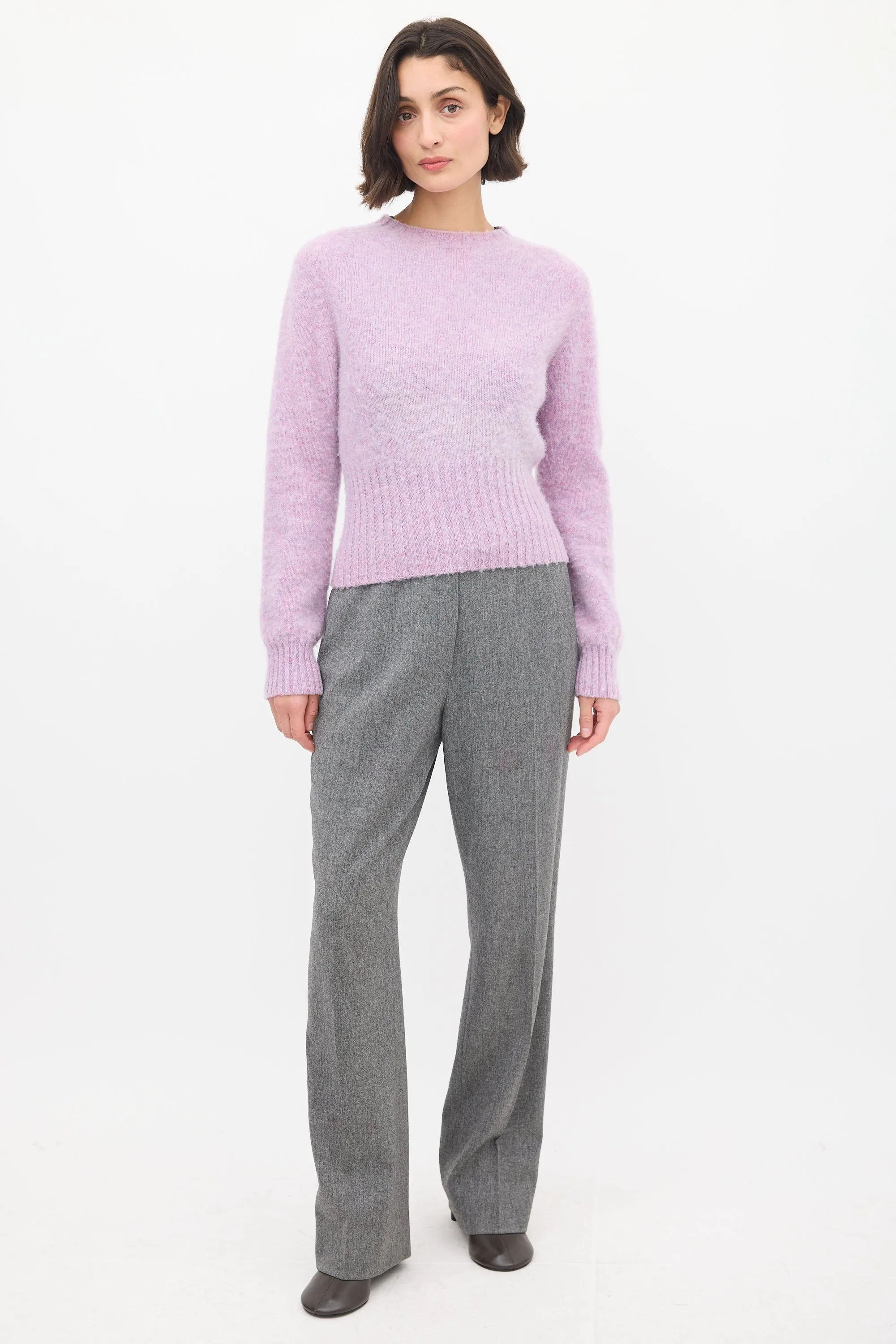 Light Purple Brushed Wool Sweater