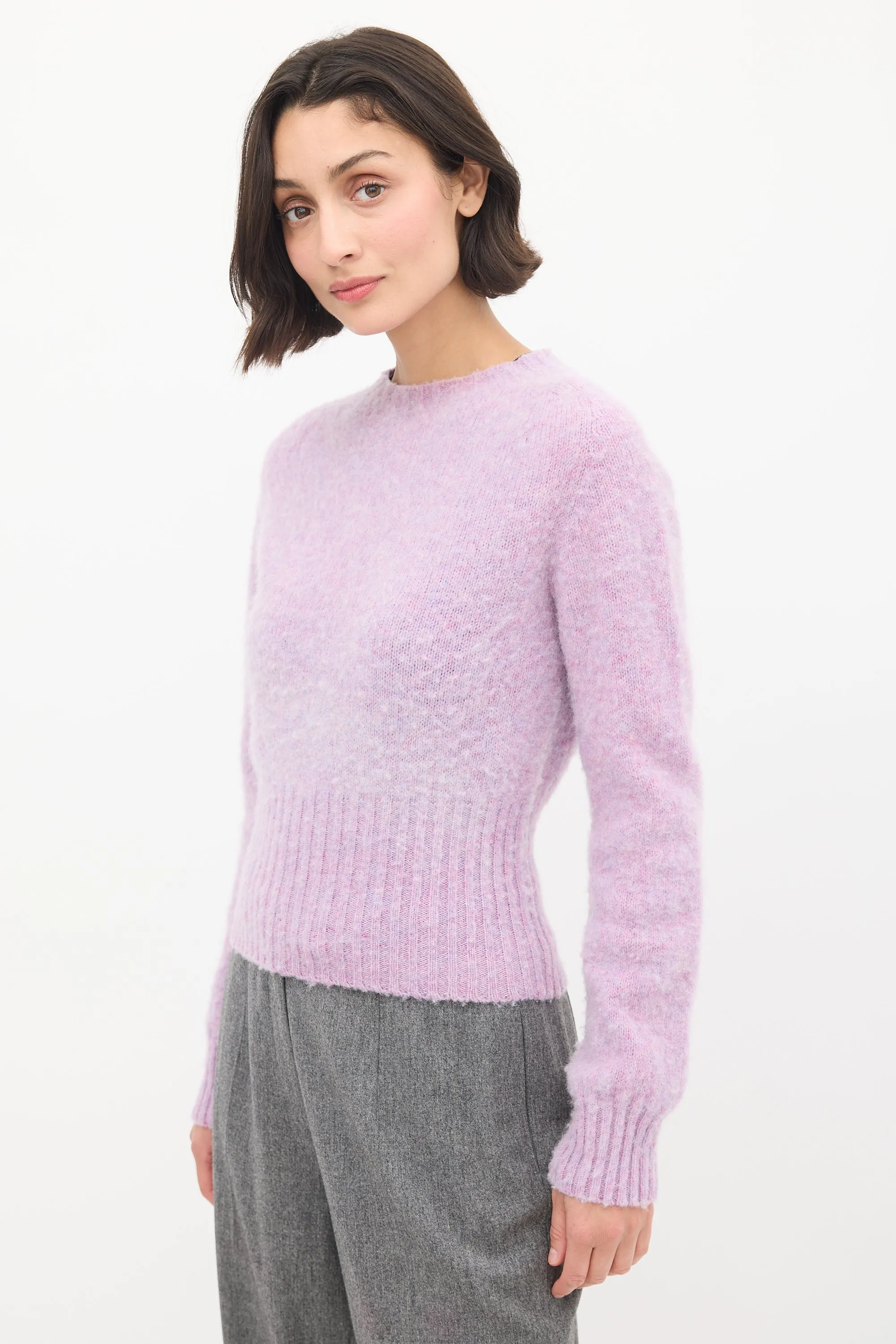 Light Purple Brushed Wool Sweater