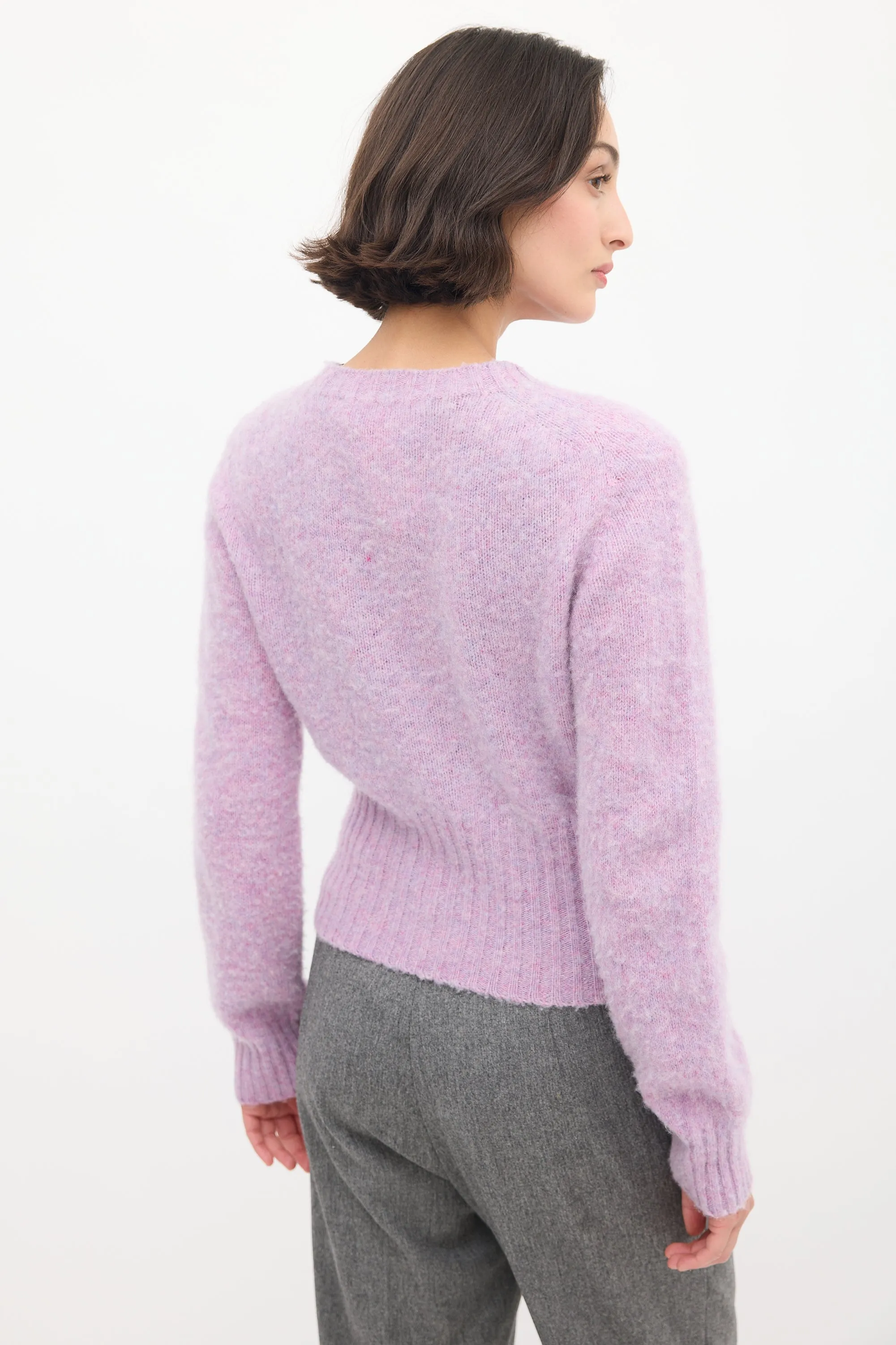 Light Purple Brushed Wool Sweater