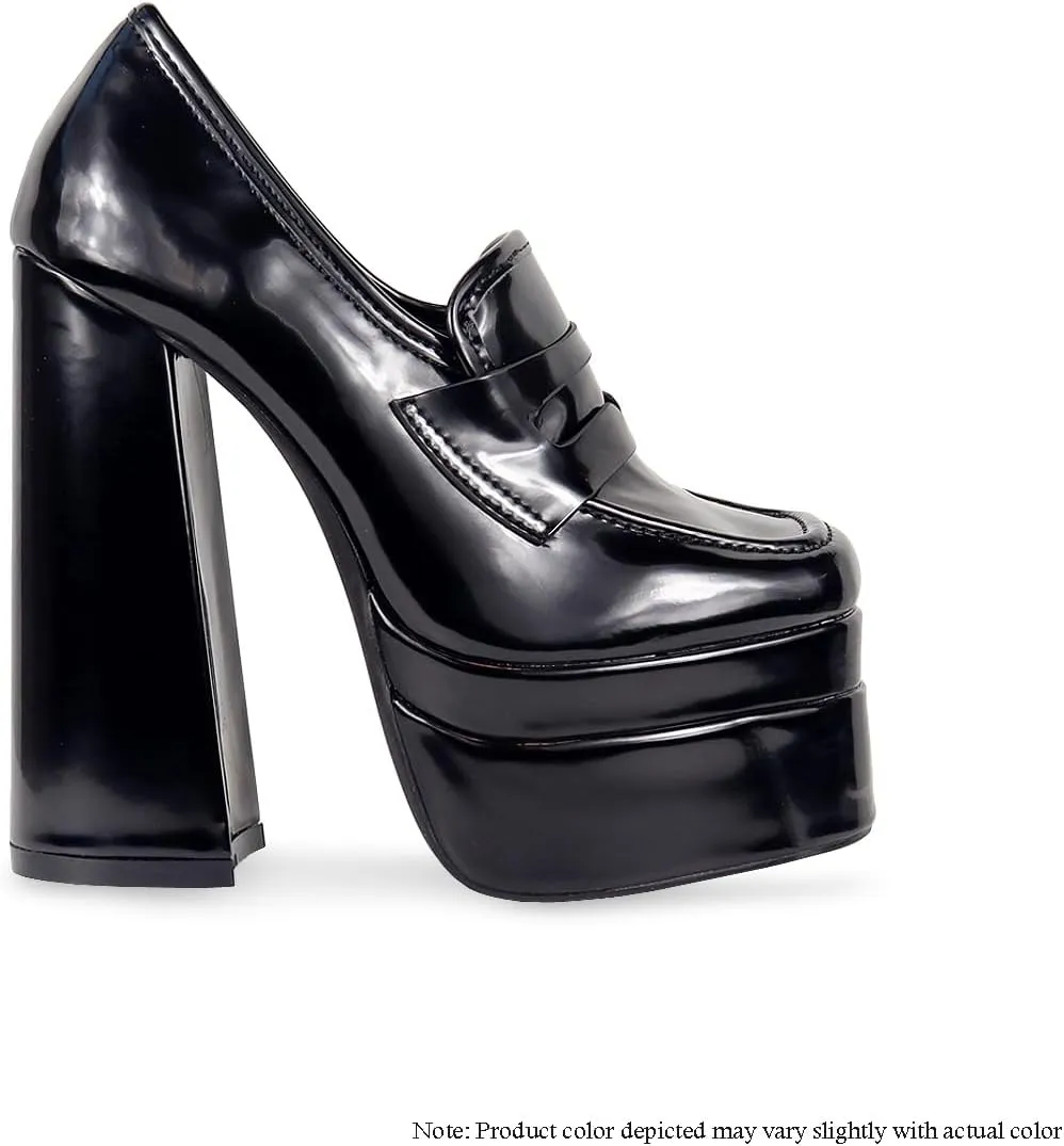 Liliana Polyurethane Double Platform Loafer Heel, ARI-12