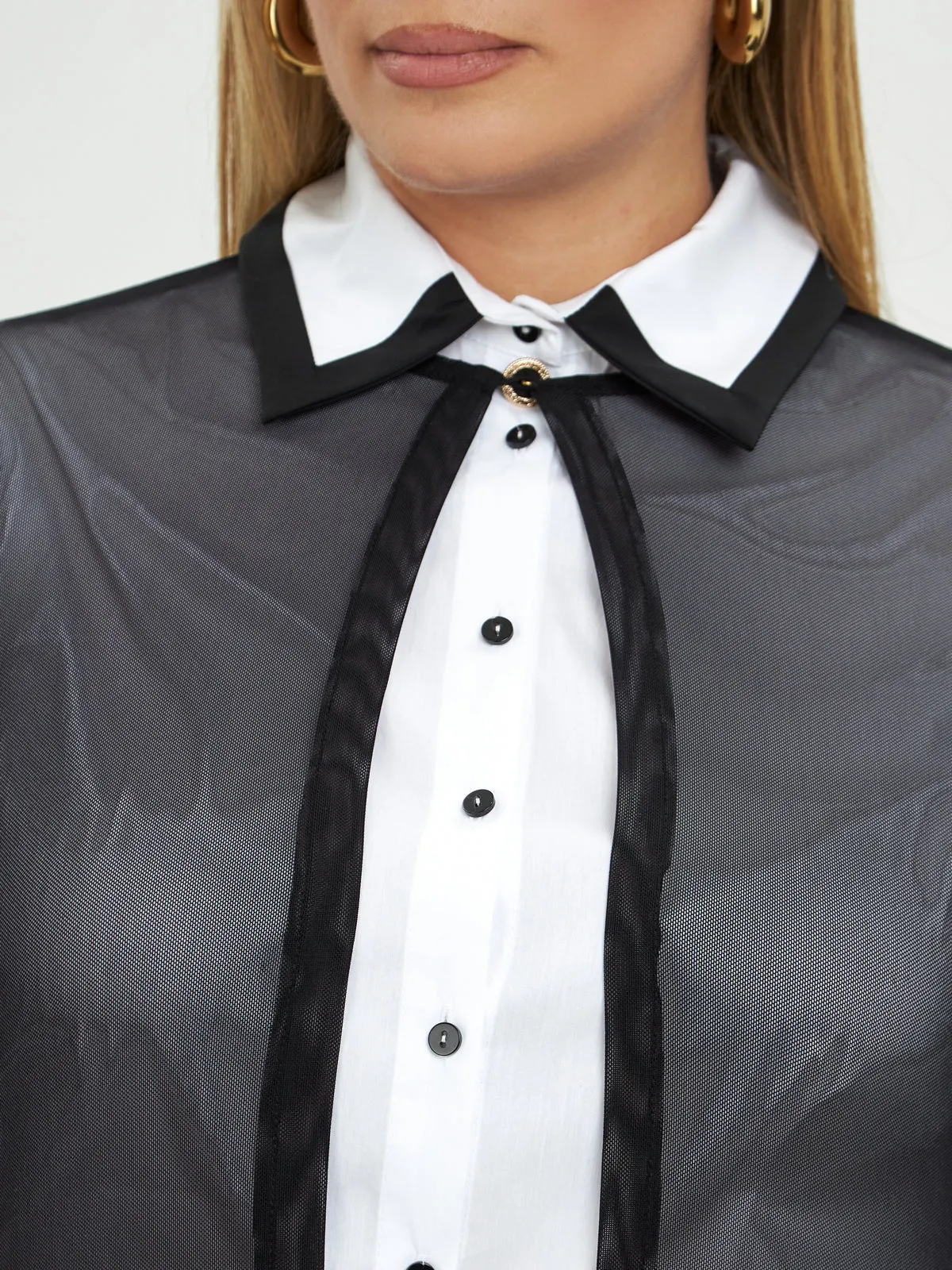 Mat Mesh Long Line Cardigan in Black