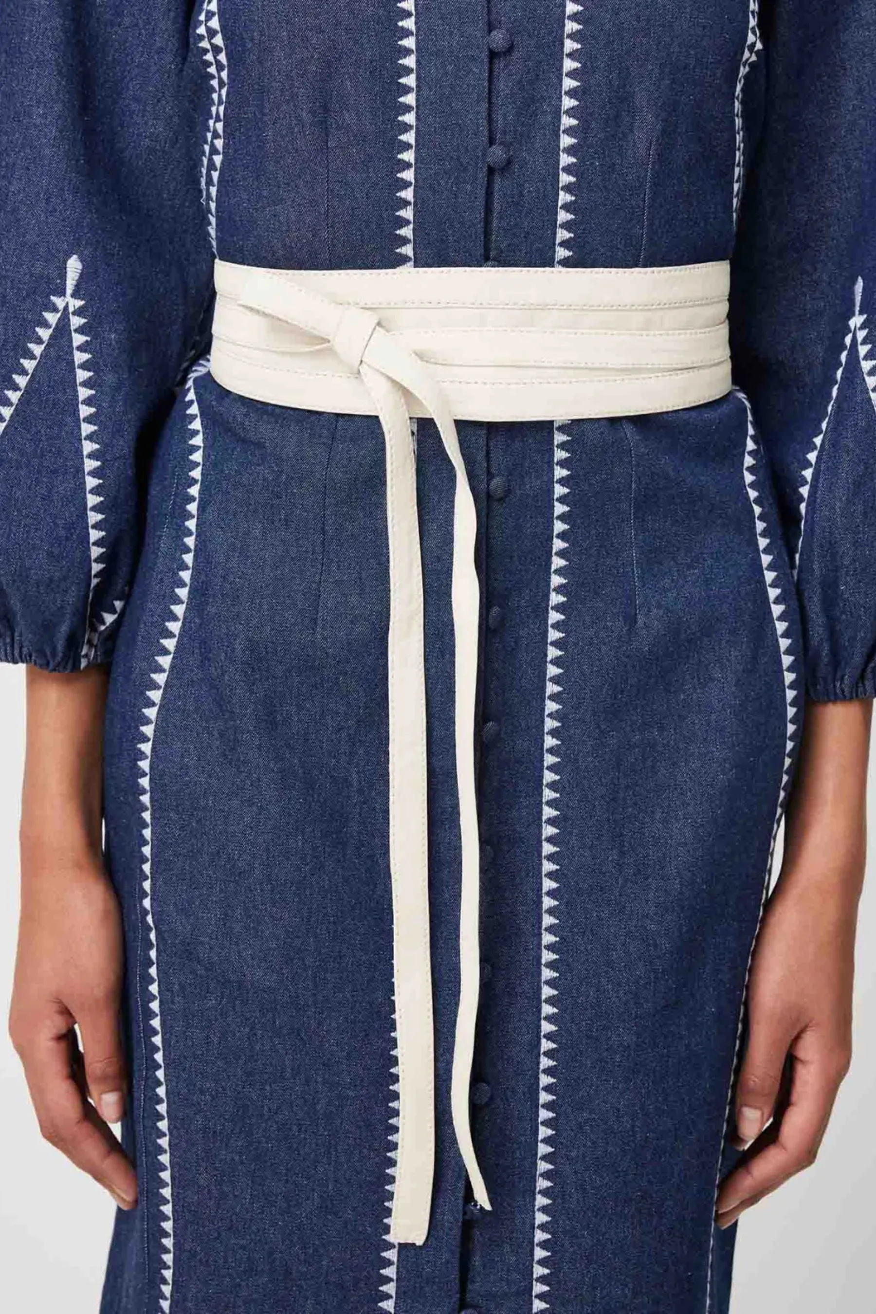 Milton Leather Belt | Ivory
