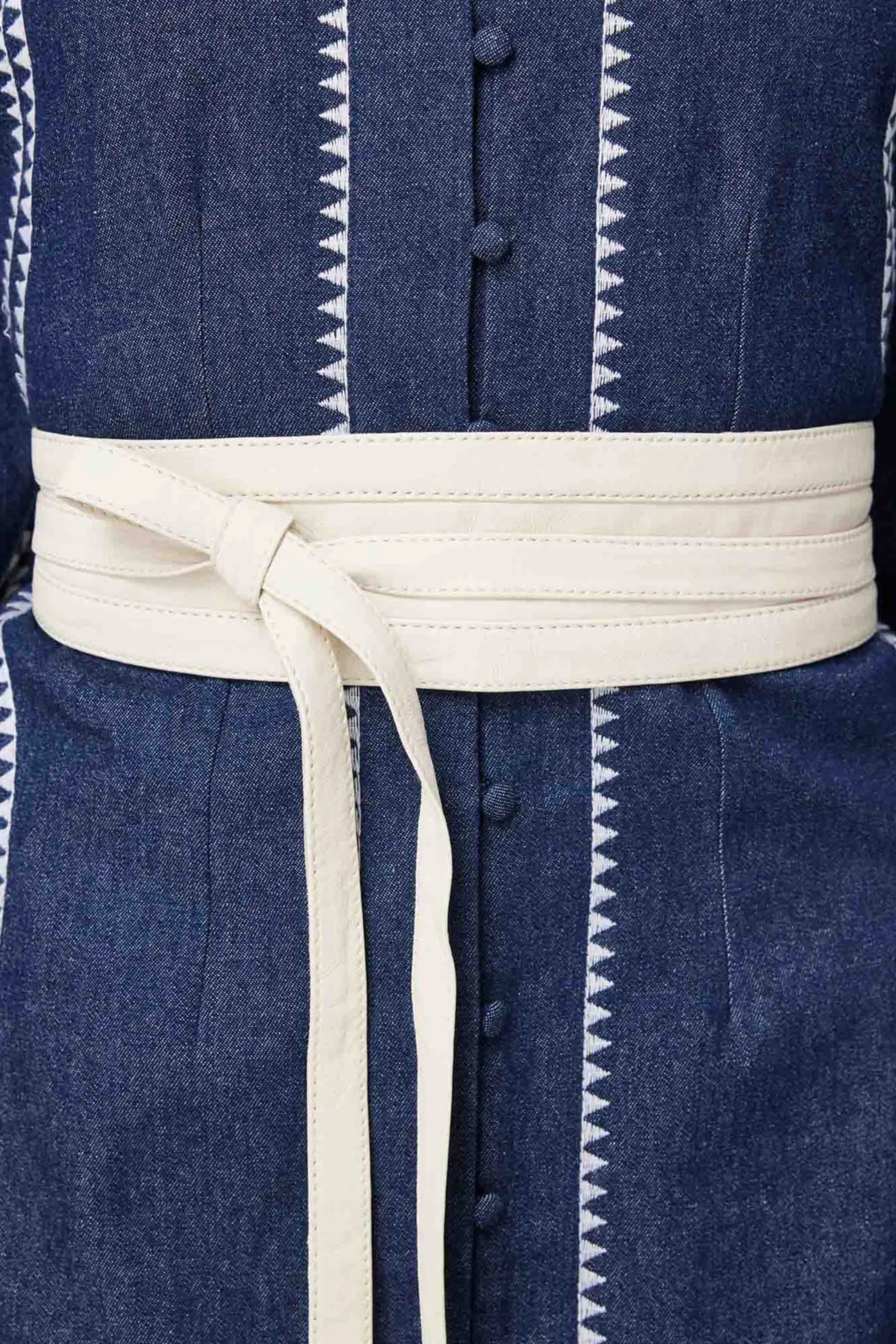 Milton Leather Belt | Ivory