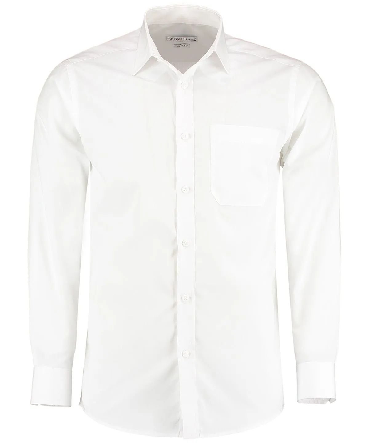 Poplin shirt long-sleeved (tailored fit) | White*