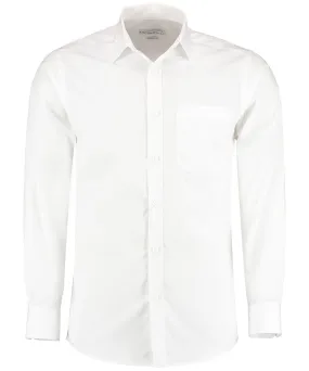 Poplin shirt long-sleeved (tailored fit) | White*