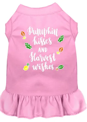 Pumpkin Kisses Screen Print Dog Dress Light Pink Xs (8)