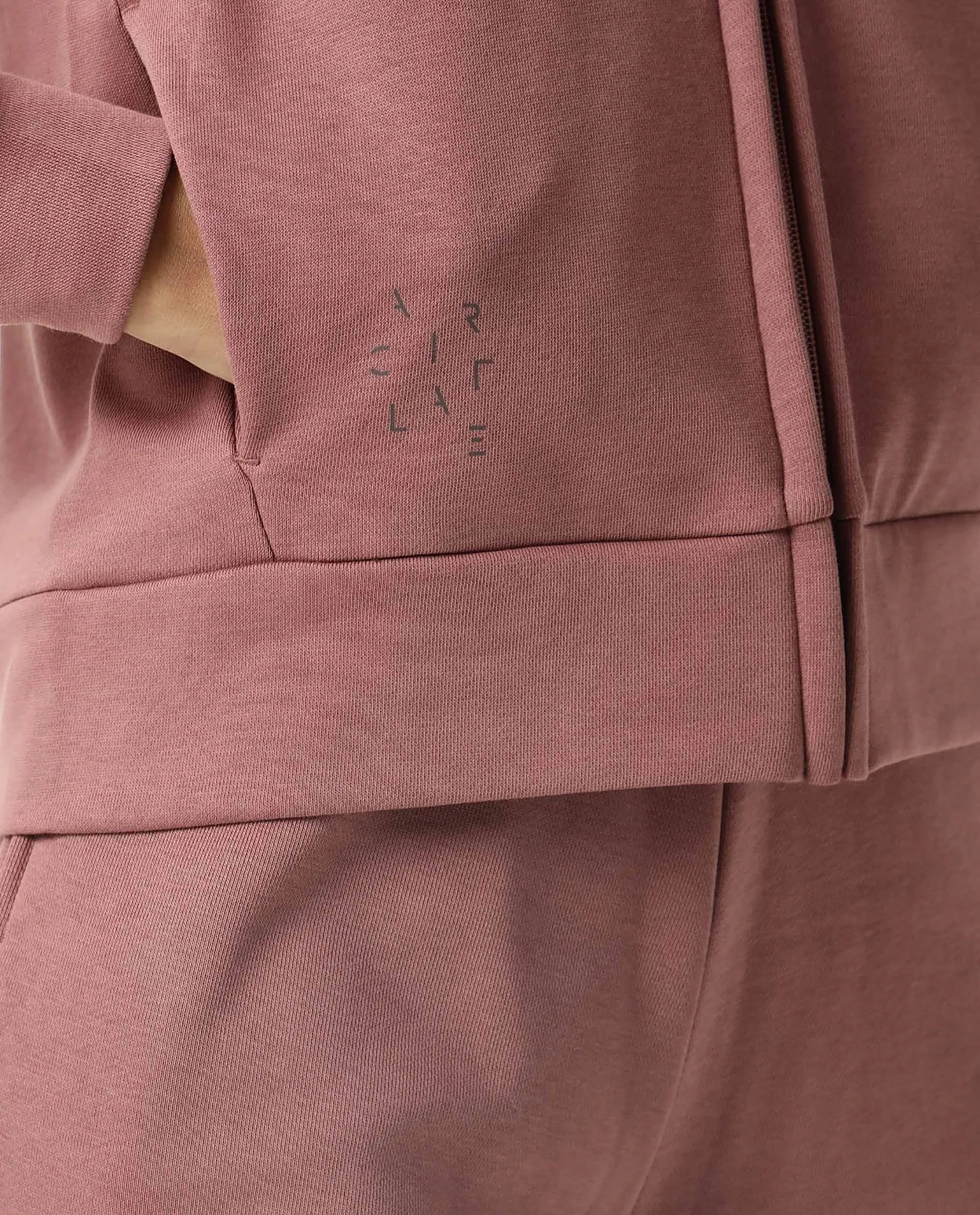 Rareism Women Capper Dark Pink Cotton Blend Fabric Full Sleeves Solid Hooded Jacket