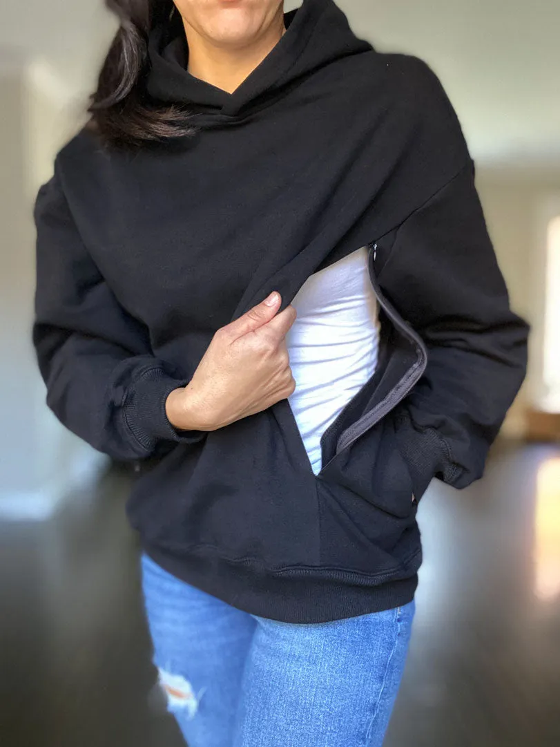 Reindeer Bow Sequins Hooded Sweatshirt
