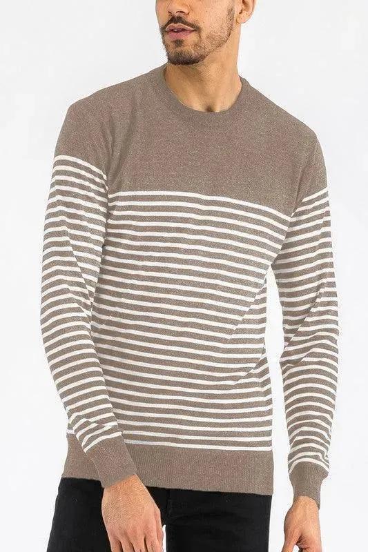 Round Neck Stripe Sweater