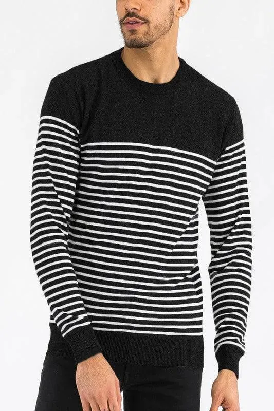 Round Neck Stripe Sweater