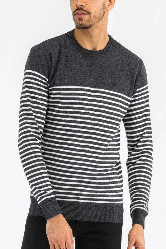 Round Neck Stripe Sweater