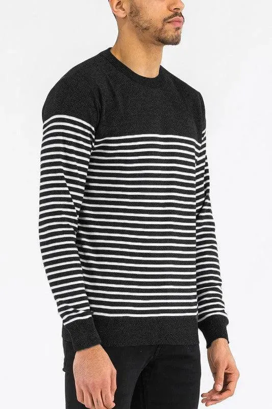 Round Neck Stripe Sweater