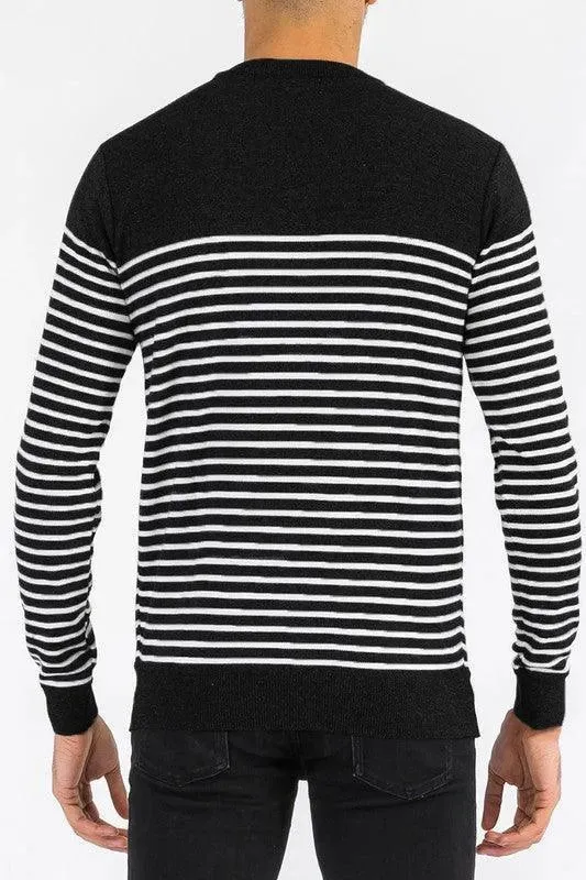 Round Neck Stripe Sweater