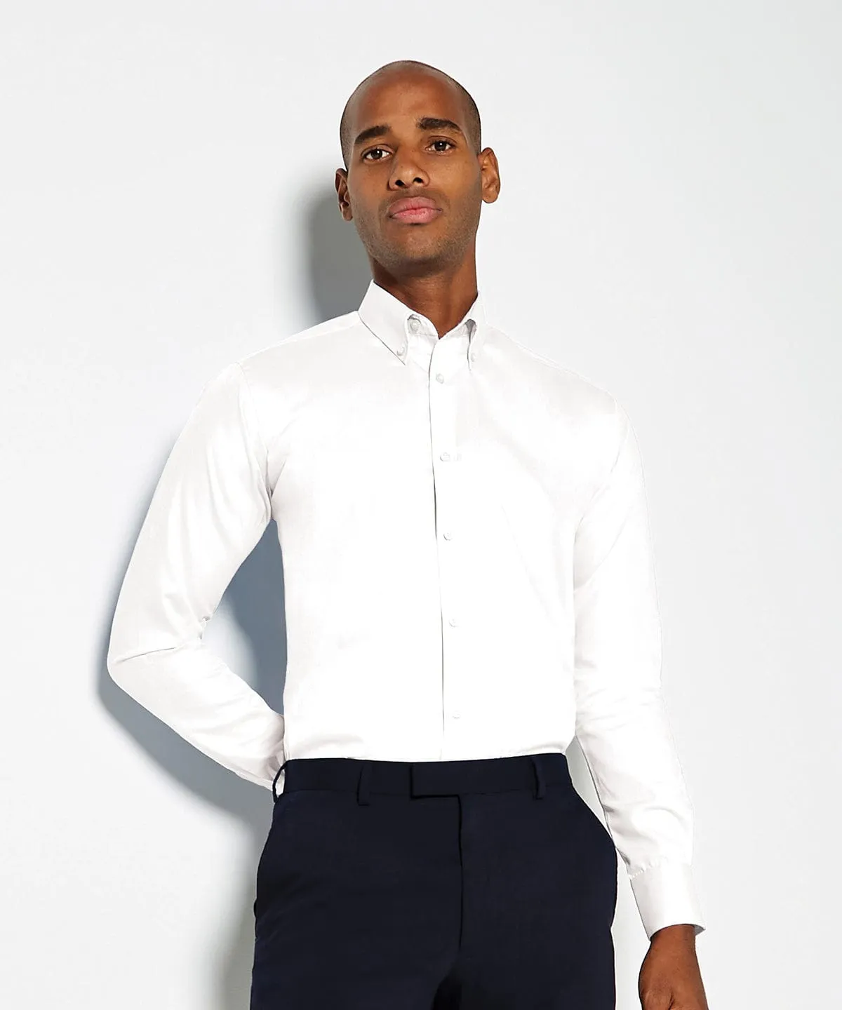 Slim fit non-iron Oxford twill shirt long-sleeved (slim fit) | Light Blue