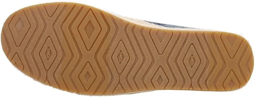 TOMS Womens Valencia Denim Slip On Espadrille Flats Casual - Blue