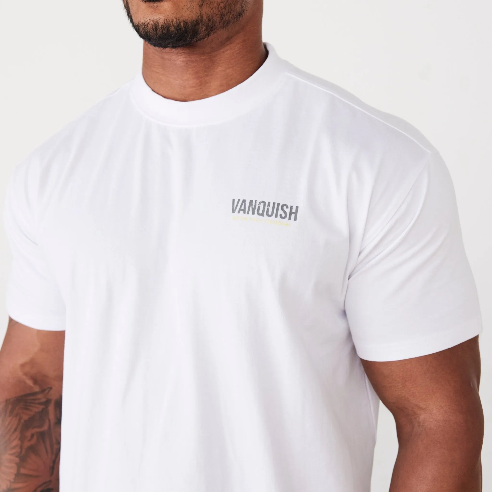 Vanquish Washed Collection White Oversized T Shirt