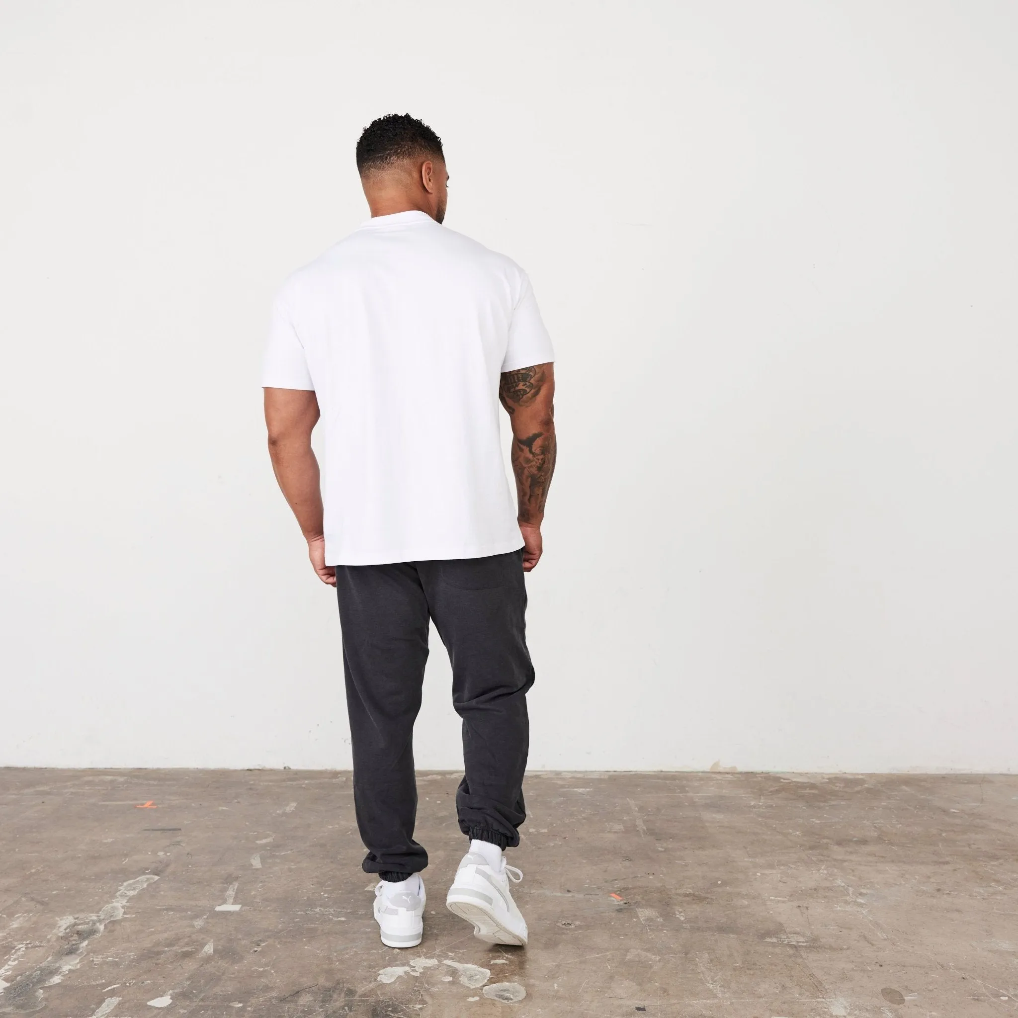 Vanquish Washed Collection White Oversized T Shirt