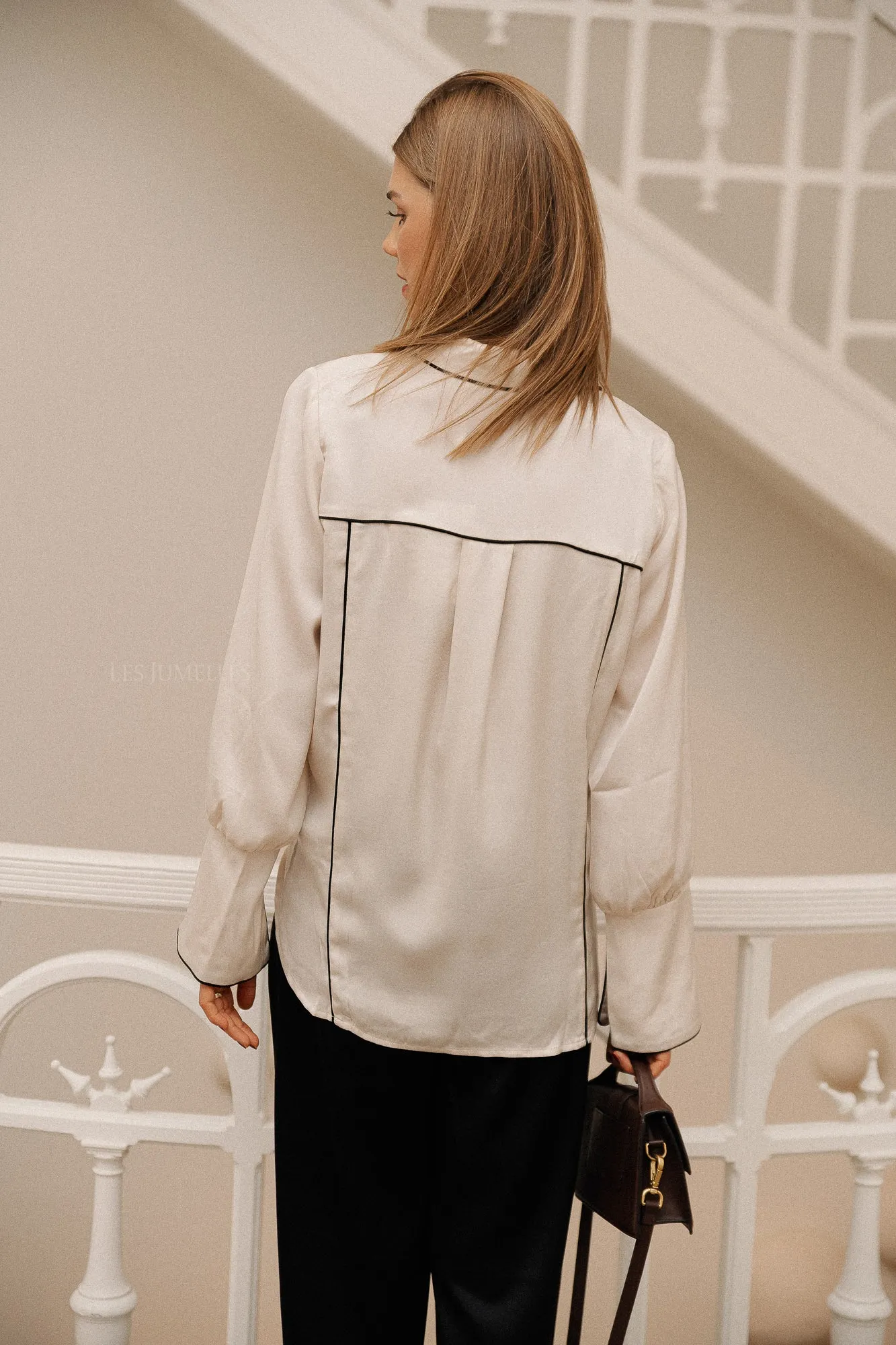VISalla LS contrast shirt birch